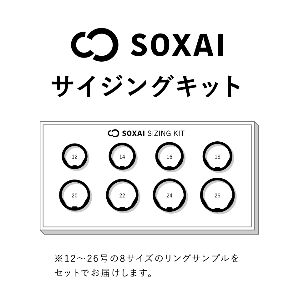 SOXAI Ring1マットシルバー　24号